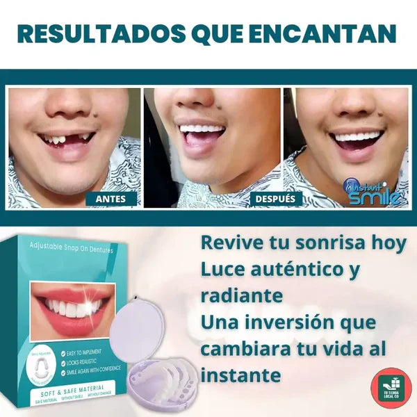 COMPRA 1 LLEVATE 2 - CARILLAS DENTALES SNAP ON DENTURE UN CAMBIO QUE TRANSFORMA TU VIDA AL INSTANTE
