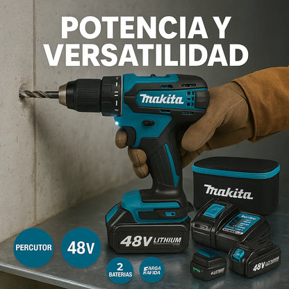[2X1 OFERTA 2026] - KIT TALADRO INALÁMBRICO y IMPACTO + 26 ACCESORIOS + 2 BATERIAS REGALO